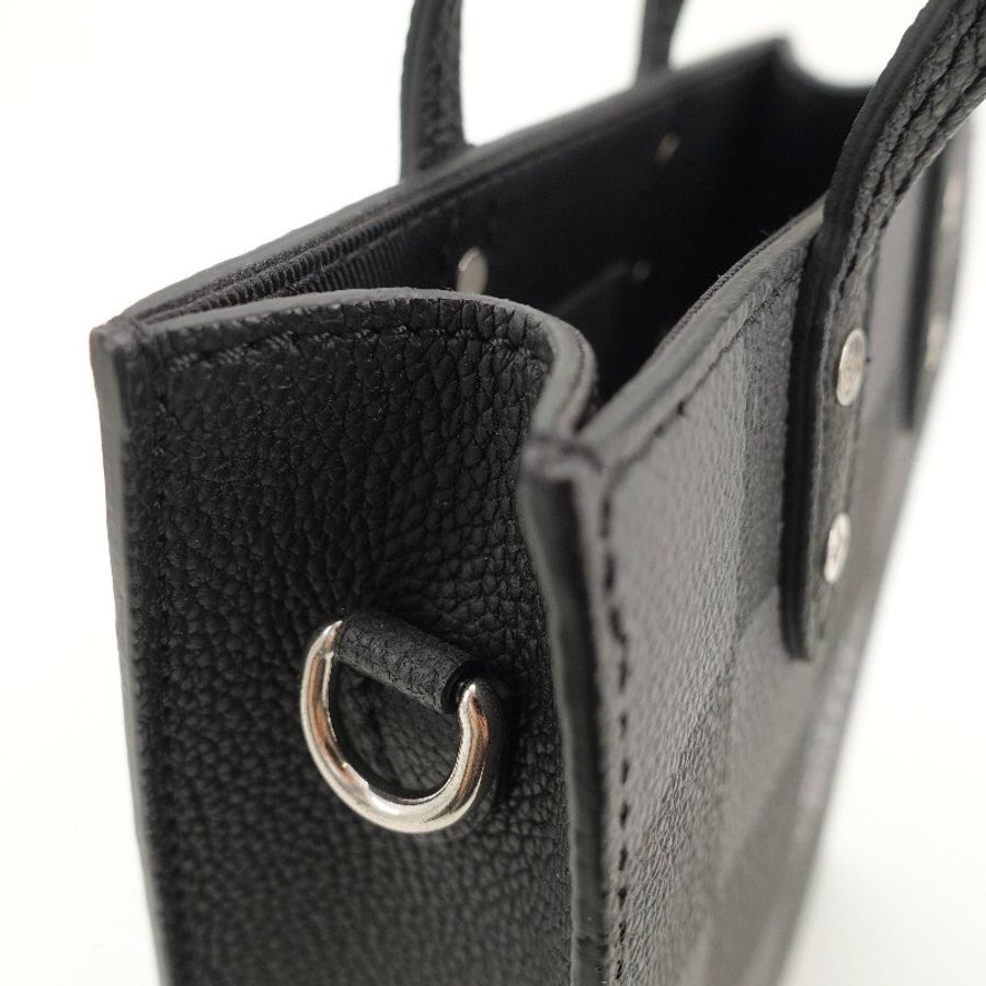 Louis Vuitton 黑色銀扣棋盤格琴譜tote bb 晶片款-7