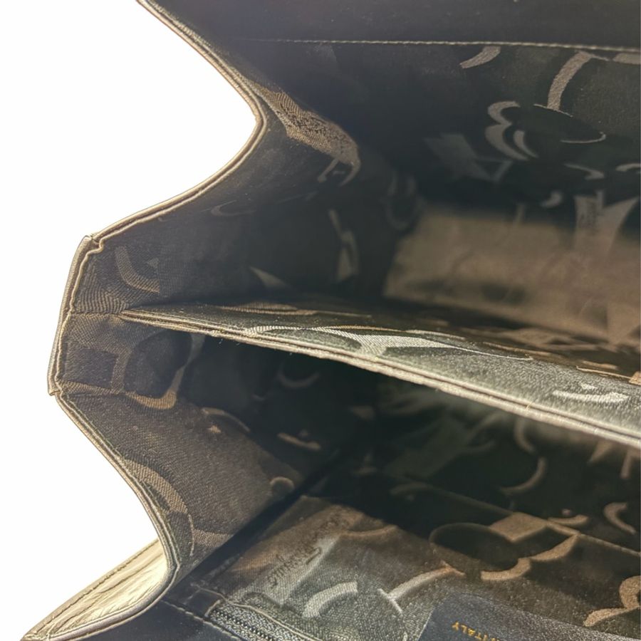 Salvatore Ferragamo BOX KELLY 黑色牛皮金釦 手提包凱莉包肩背包斜背包-64