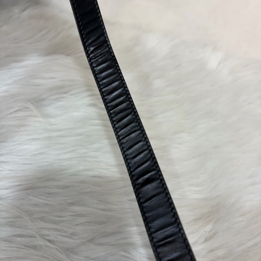 Salvatore Ferragamo BOX KELLY 黑色牛皮金釦 手提包凱莉包肩背包斜背包-76
