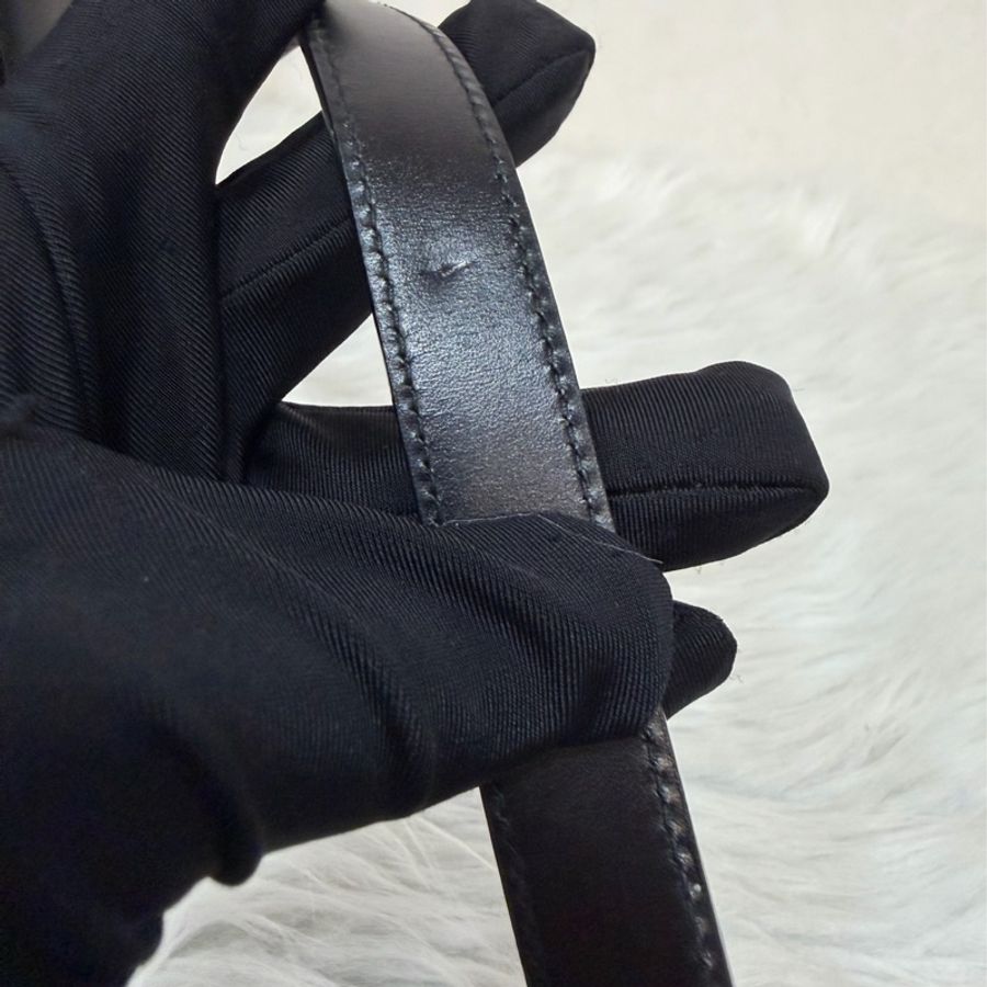 Salvatore Ferragamo BOX KELLY 黑色牛皮金釦 手提包凱莉包肩背包斜背包-80