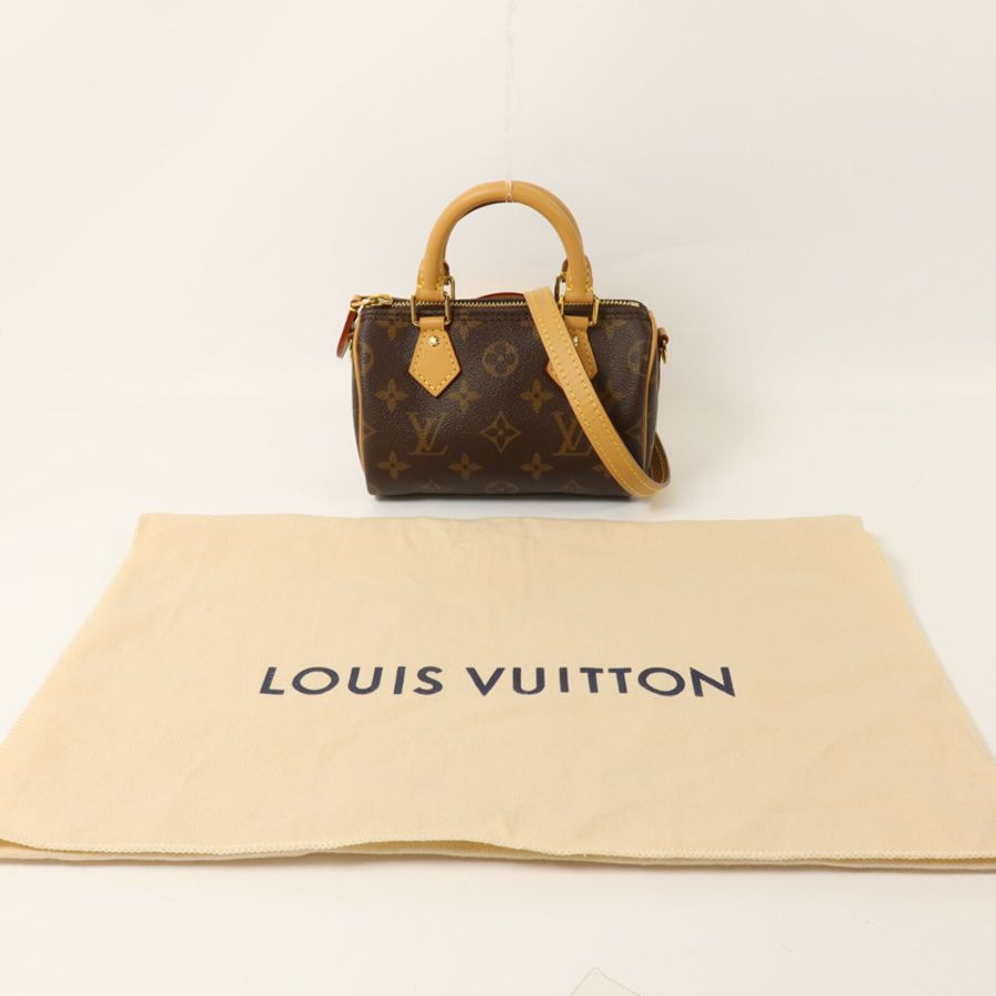 LOUIS VUITTON Monogram Nano Speedy手挽肩背兩用袋-8