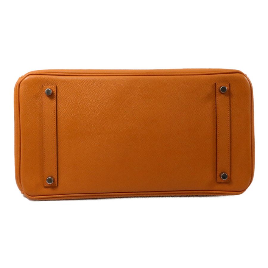 HERMES Epsom皮革Birkin 35手挽袋Orange-3