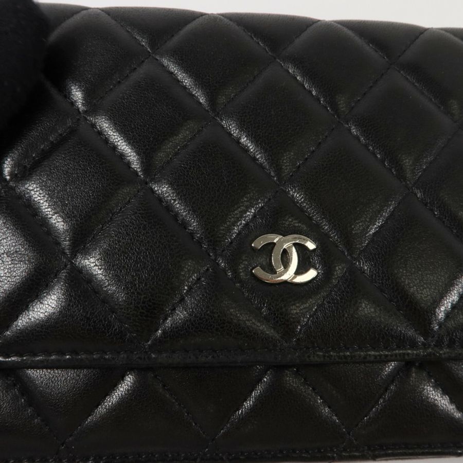 CHANEL 羊皮皮革WOC Wallet On Chain鏈帶肩背袋-7