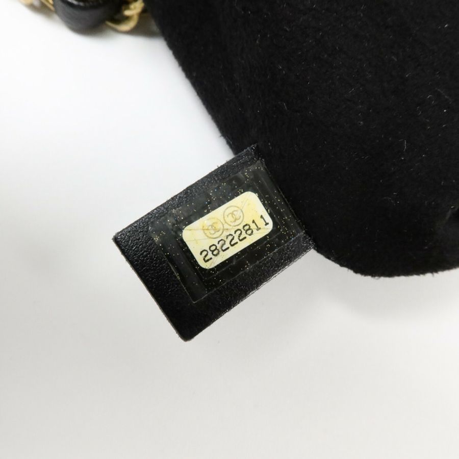 CHANEL 牛皮皮革Drawstring Bucket鏈帶肩背袋-7