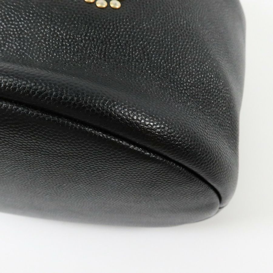 CHANEL 牛皮皮革Drawstring Bucket鏈帶肩背袋-8