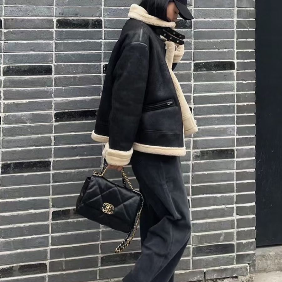 CHANEL香奈兒19Bag小號黑銀菱格全皮包芯片款🦸🏻♀️-41