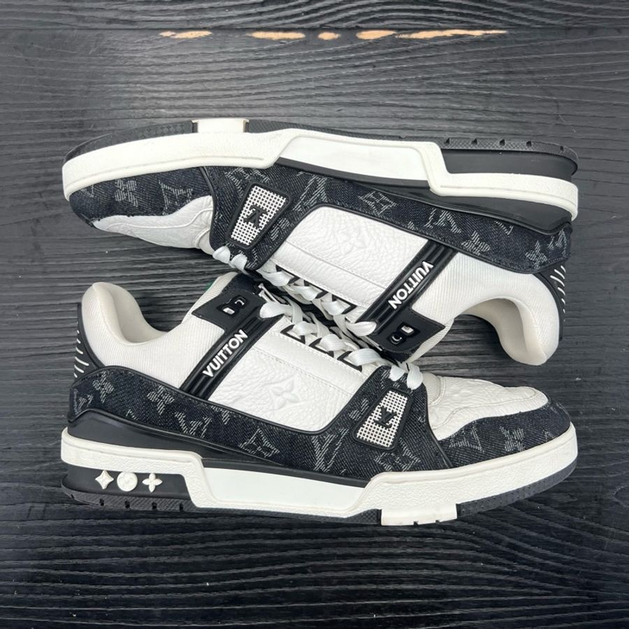 Louis Vuitton路易威登 trainer 黑白牛仔 42碼-6