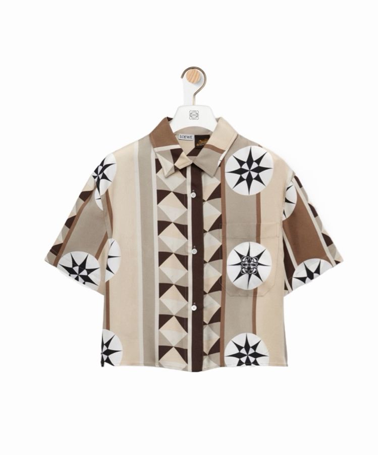 Loewe 女士 絲綢短袖襯衫FR-34 FR-36 FR-38 FR-42碼-3