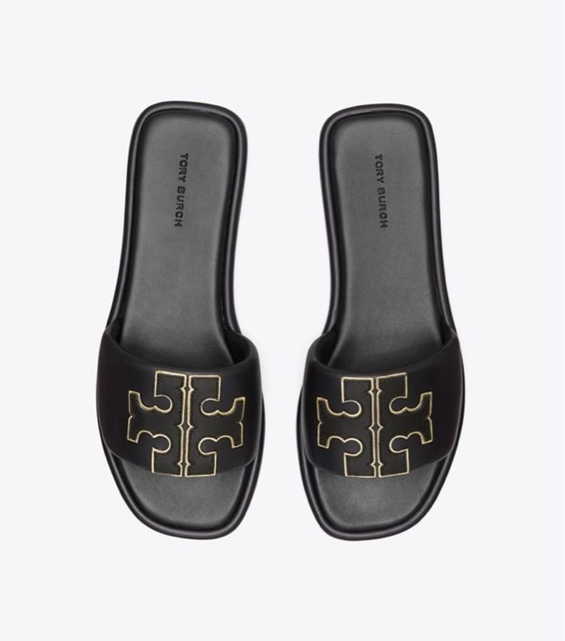 Tory Burch 女士 徽標涼拖US-4.5 US-5 US-5.5 US-6 US-6.5 US-7 US-7.5 US-8 US-8.5 US-9 US-9.5 US-10 USW6 USW6.5 USW7 USW7.5碼-0