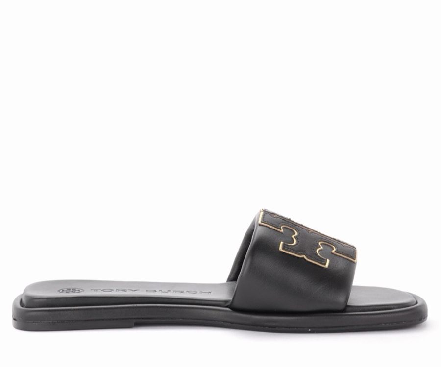 Tory Burch 女士 徽標涼拖US-4.5 US-5 US-5.5 US-6 US-6.5 US-7 US-7.5 US-8 US-8.5 US-9 US-9.5 US-10 USW6 USW6.5 USW7 USW7.5碼-4