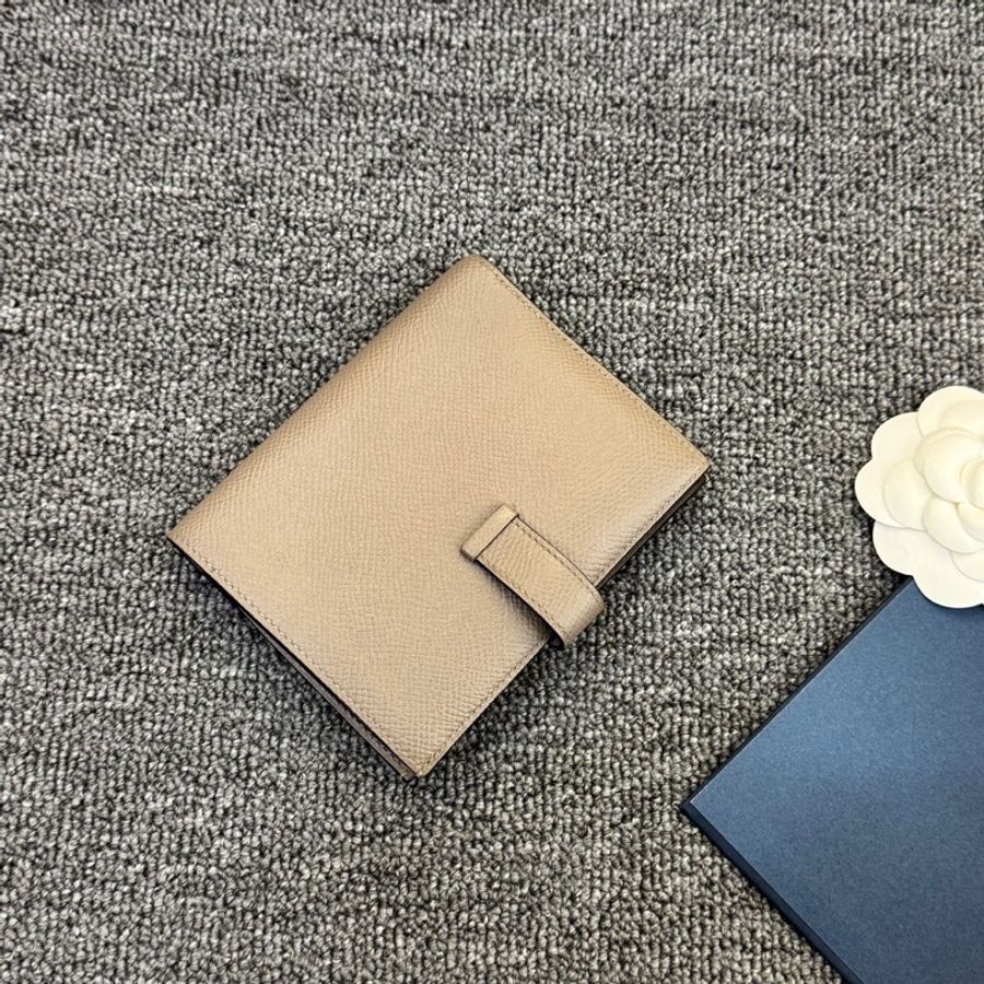 愛馬仕Hermes Bearn 短錢包/錢夾 Compact大象灰金扣 epsom皮-10