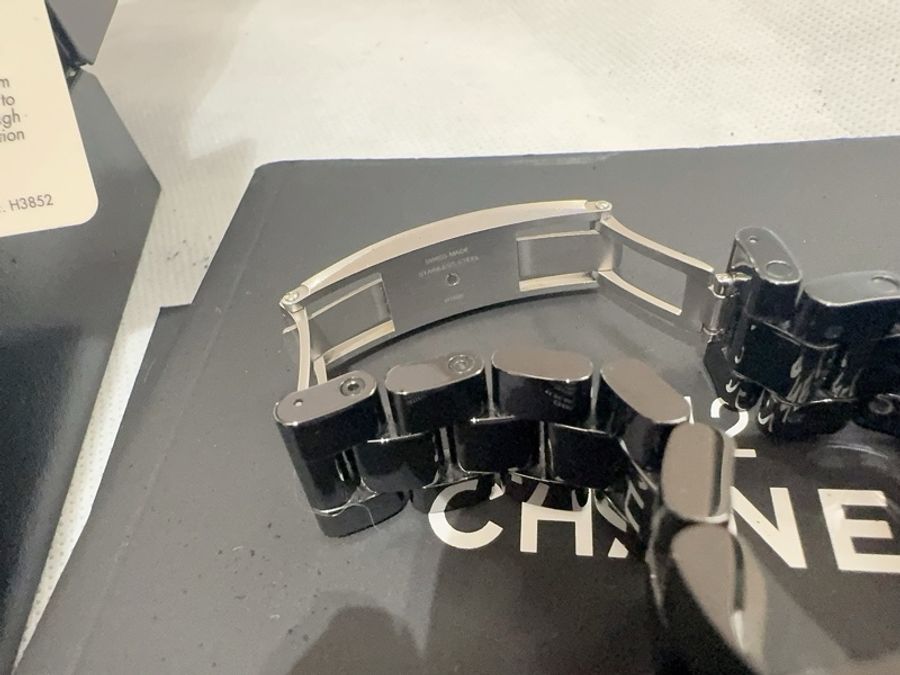 小巴黎二手名牌 正品chanel j12 38mm 機械 陶瓷錶 有保卡 購證 盒 2018-13