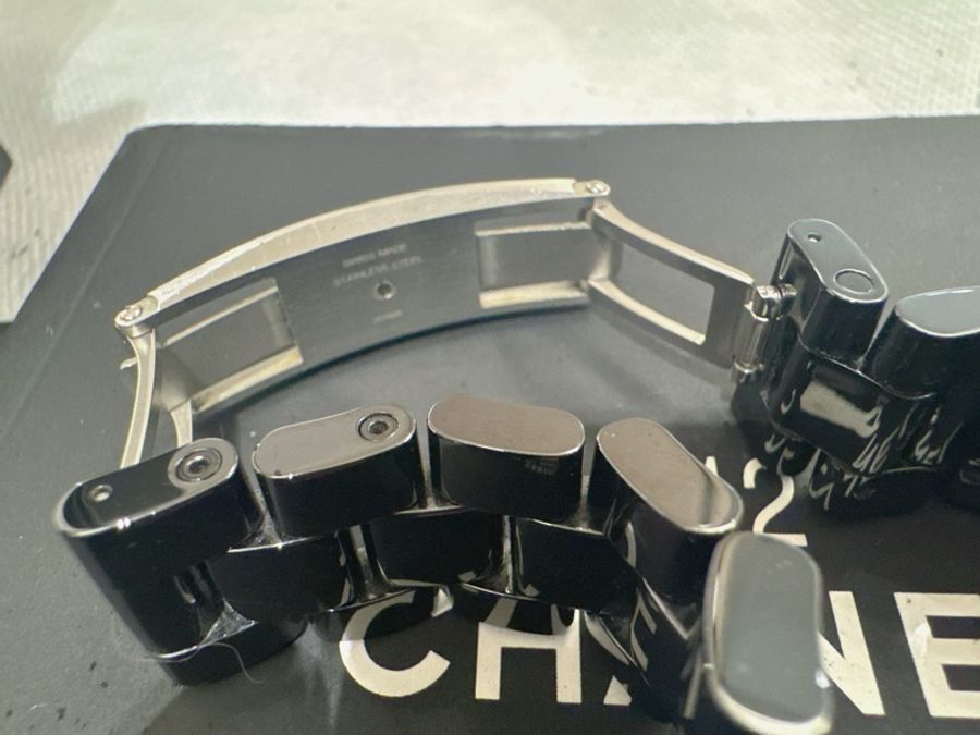 小巴黎二手名牌 正品chanel j12 38mm 機械 陶瓷錶 有保卡 購證 盒 2018-14