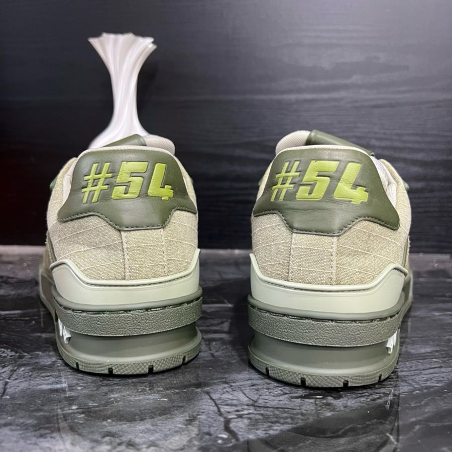 Louis Vuitton路易威登新款橄欖綠Trainer板鞋 40.5碼-3