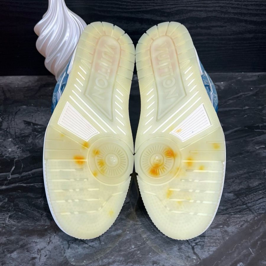 LV路易威登白藍牛仔中幫Trainer板鞋 41碼 95新-6