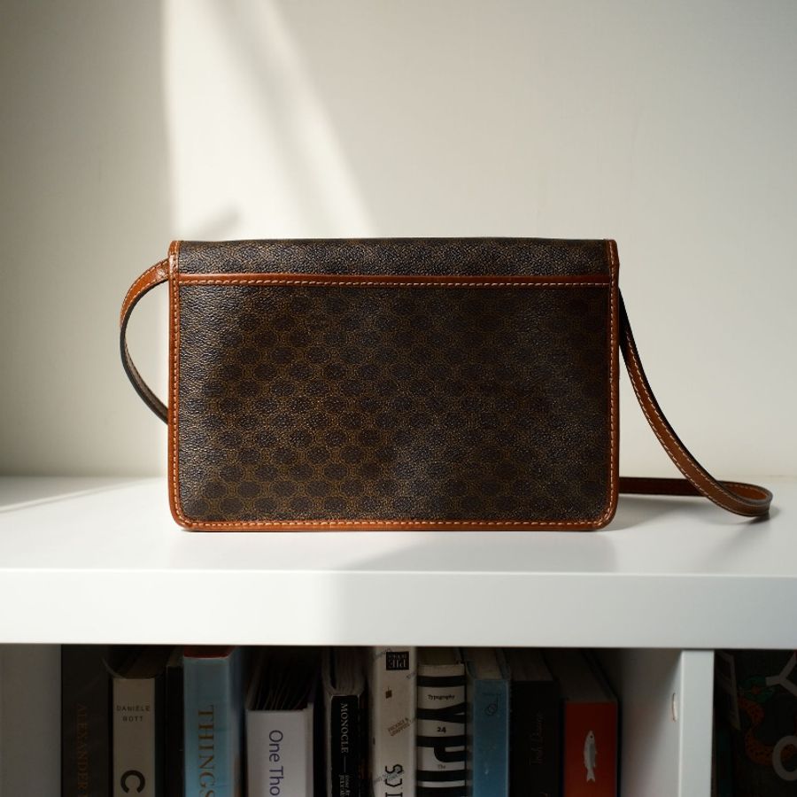CELINE 1980s Macadam深色老花信封包-3