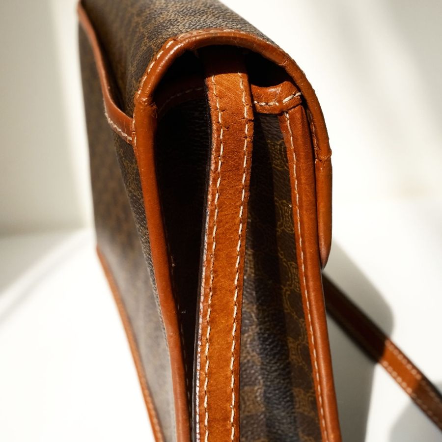 CELINE 1980s Macadam深色老花信封包-6