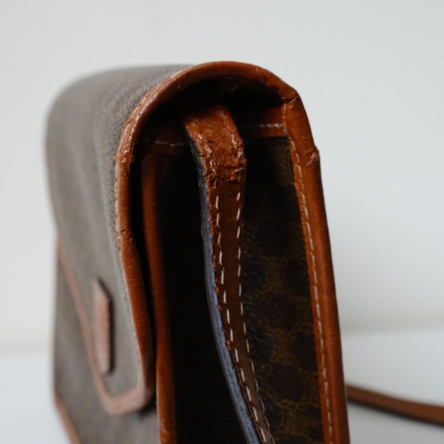 CELINE 1980s Macadam深色老花信封包-17