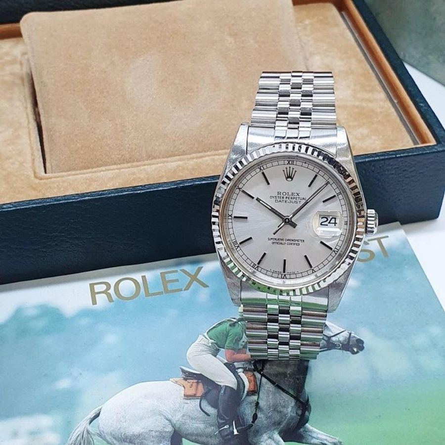 【大眾名錶】ROLEX勞力士 16234 Datejust 蠔式日誌 銀色T柱面盤 錶徑36mm 大眾名錶B1372-1