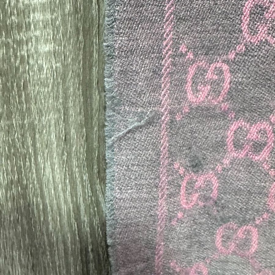 【美收精品】 Gucci  經典 GG 緹花雙面緹織純羊絨流蘇圍巾 5-555【隔月月中將轉賣至日本 上架期限30天】-7