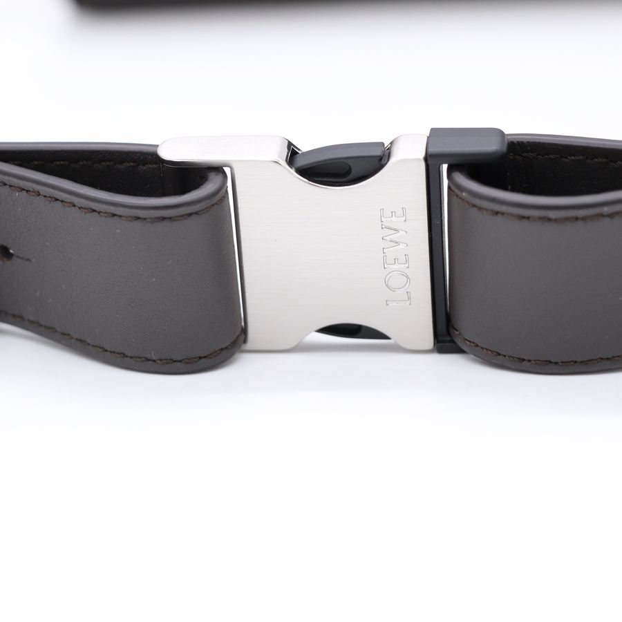 Loewe 羅威 Puzzle Mini 咖黑色 牛皮 拉鍊 迷你 腰包-7