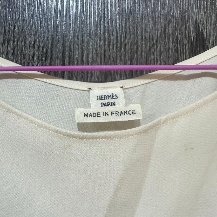 【美收精品】HERMÈS 100%絲稠經典短版拉鍊連帽落肩夾克外套+內搭長袖上衣與背心三件套 5-412 5-413 5-414【隔月月中將轉賣至日本 上架期限30天】-10
