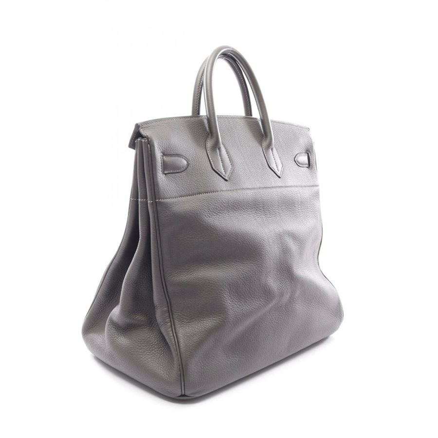 HERMES Haut a courroies 40 手提包 Clemence 皮革 灰色 Ardoise 二手 M SHW-1