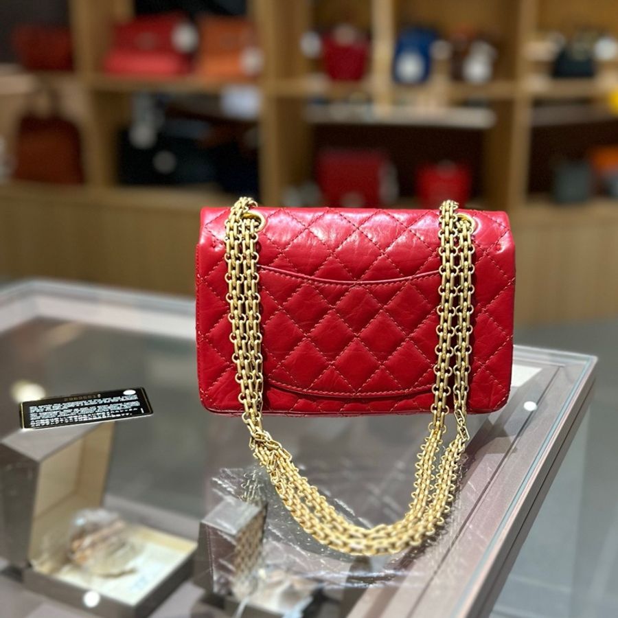 Chanel香奈儿2.55系列红金大mini链条包-1