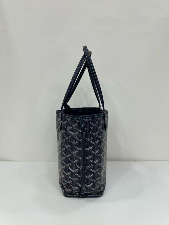 Goyard 高雅德 tote 托特包 mini 藍色老花滿印子母購物袋手提包 底長21 25年編碼-3