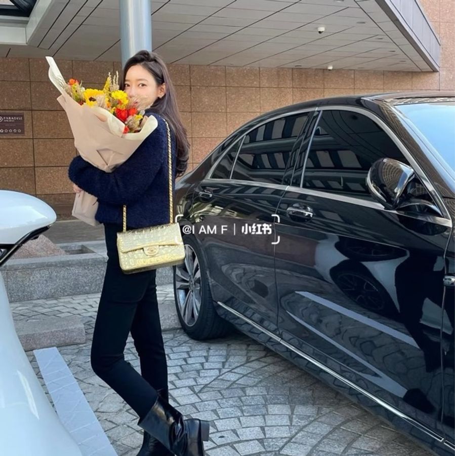 《仙闆名牌精品》Chanel 香奈兒 Metiers d'art 手工坊系列 埃及金 鱷魚紋 CF 25 口蓋包 斜背包 肩背包 手提包-3