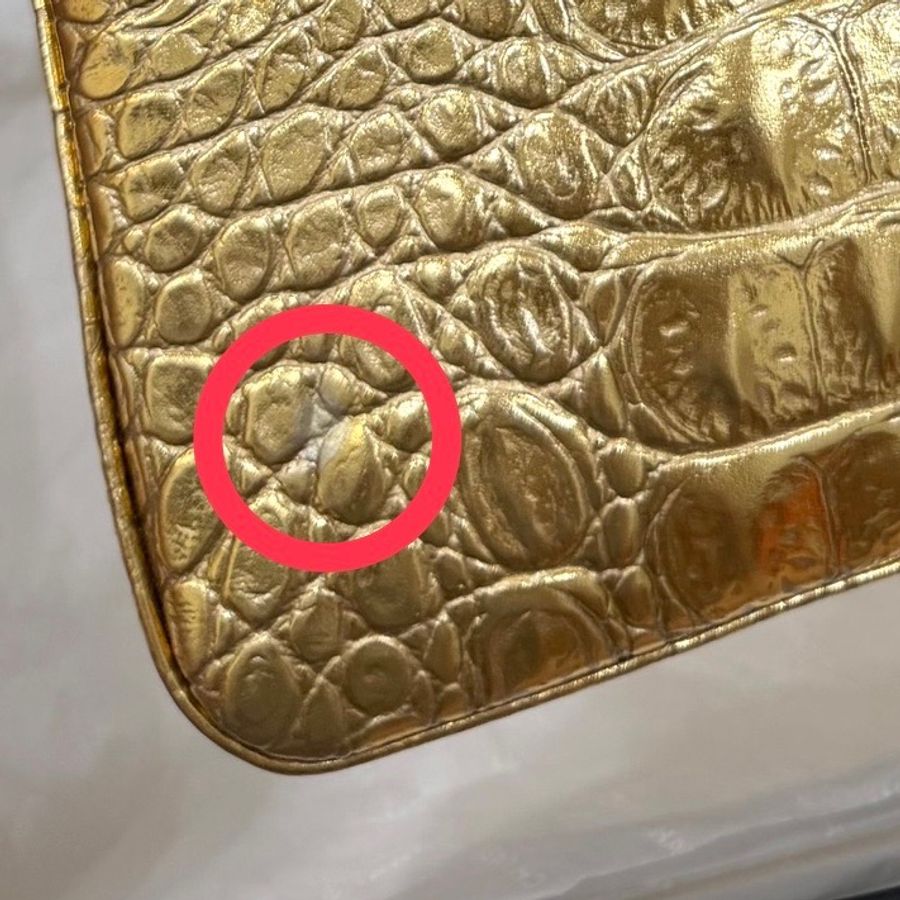 《仙闆名牌精品》Chanel 香奈兒 Metiers d'art 手工坊系列 埃及金 鱷魚紋 CF 25 口蓋包 斜背包 肩背包 手提包-34