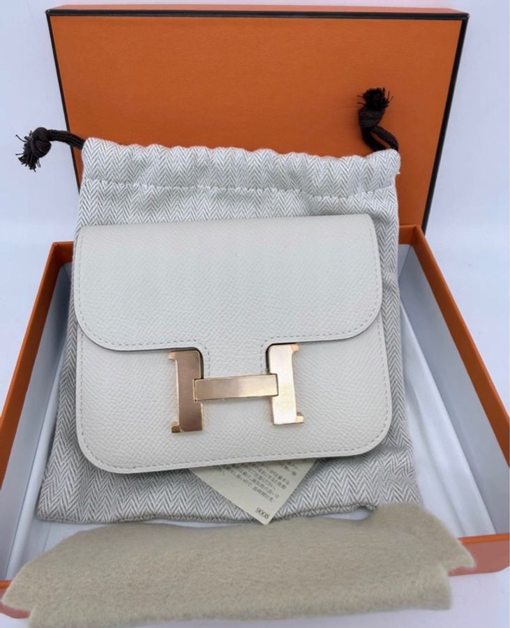Hermes 愛馬仕 康康slim 奶油白金扣-0