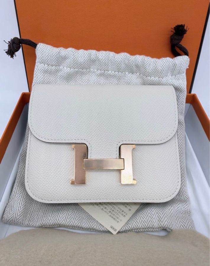 Hermes 愛馬仕 康康slim 奶油白金扣-1