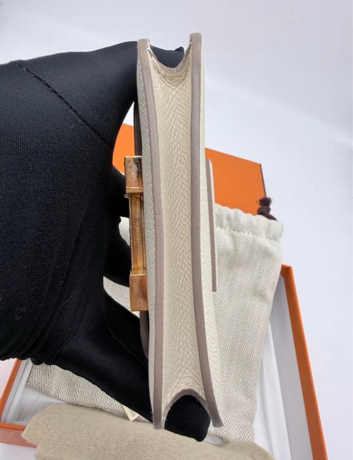 Hermes 愛馬仕 康康slim 奶油白金扣-3