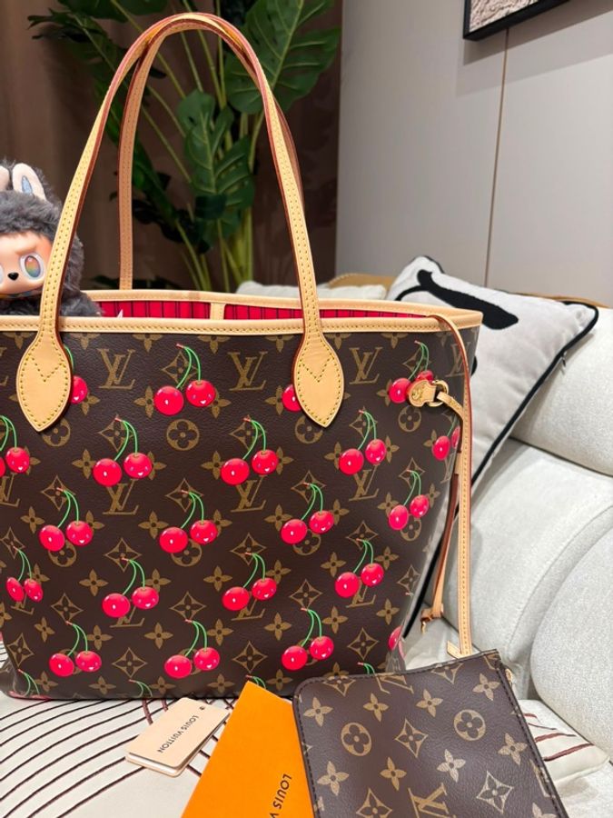 Lv neverfull mm x TM M13263 限量特別版 cherry Takashi Murakami Brown Monogram-1