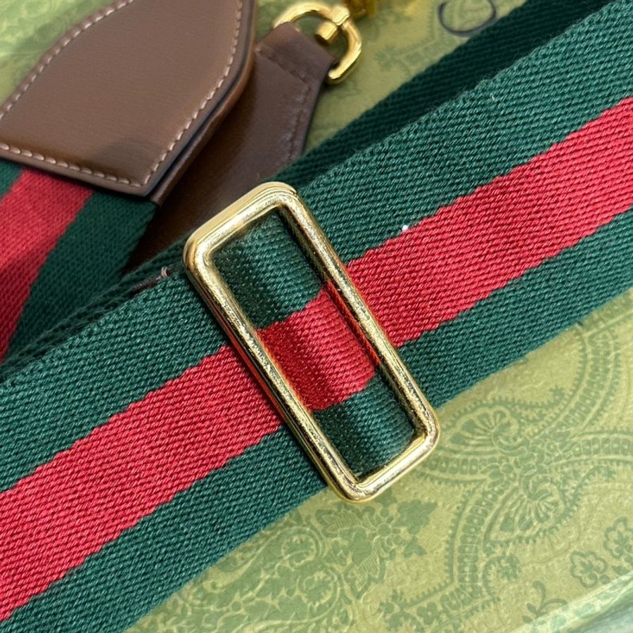 GUCCI Horsebit 1955馬銜釦馬鞍包 - Mini棕-12