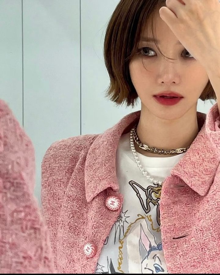 Chanel 粗花翻領排扣外套-2