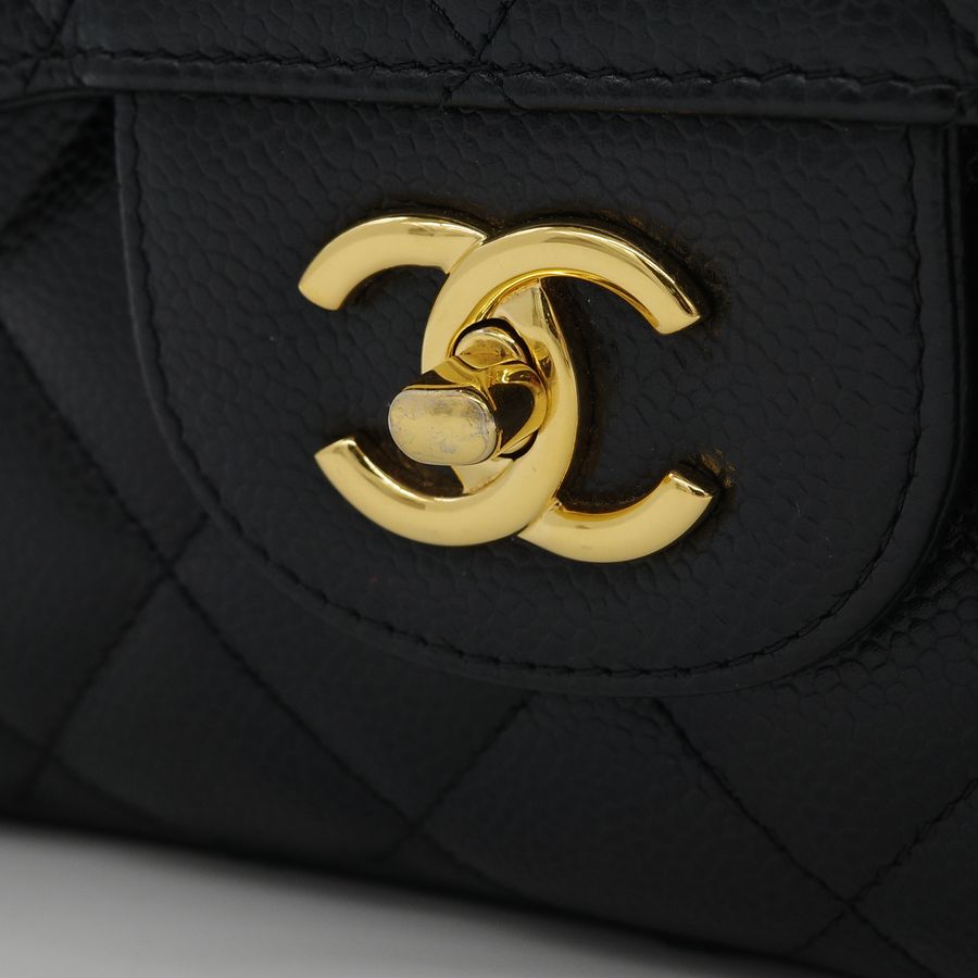Chanel 香奈兒 Classic Flap CF30 黑色 牛皮 荔枝 金釦 鏈條包 斜挎包 單肩包-4