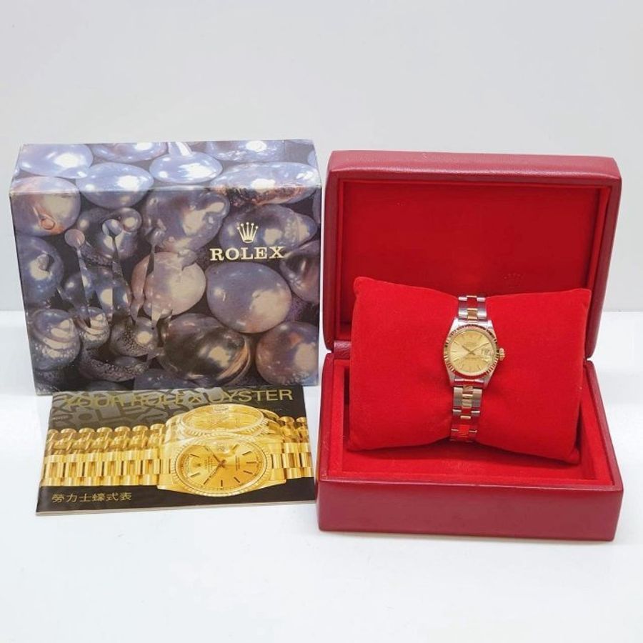 【大眾名錶】ROLEX勞力士 69173 Datejust 蠔式日誌 女錶 罕見三版帶 金色T柱面盤 大眾名錶B1375-9