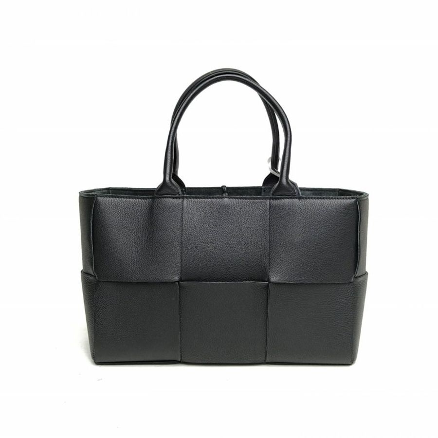 BOTTEGA VENETA ArcoTote小號黑色牛皮革肩背包-0
