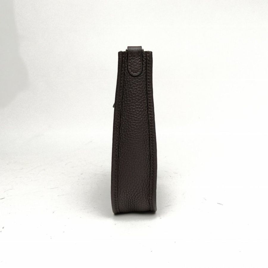HERMES EvelyneMini16烏木色TC皮B刻銀扣金扣肩背包-1