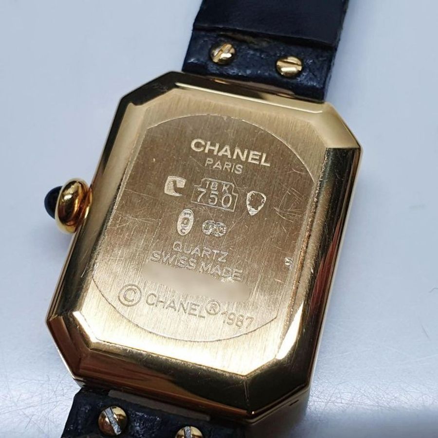 【大眾名錶】CHANEL香奈兒 Premiere系列 方糖錶 18K金 石英腕錶 原廠帶扣 大眾名錶B1381-7