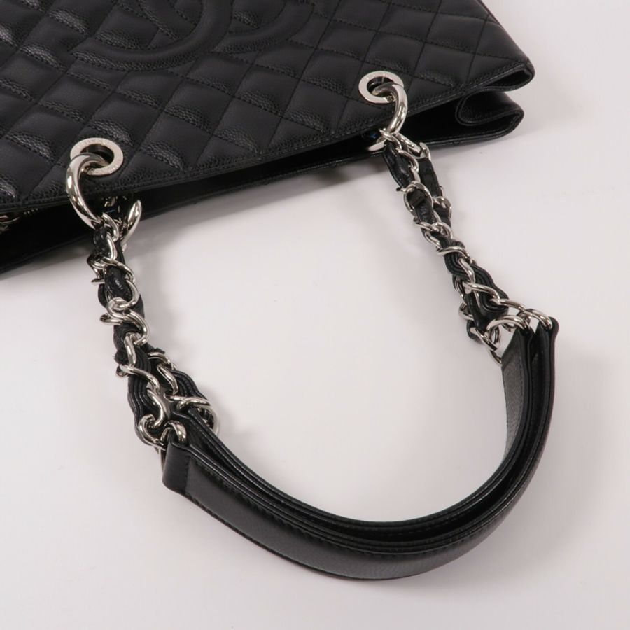 CHANEL 牛皮皮革GST Grand Shopping Tote Bag鏈帶肩背袋-9