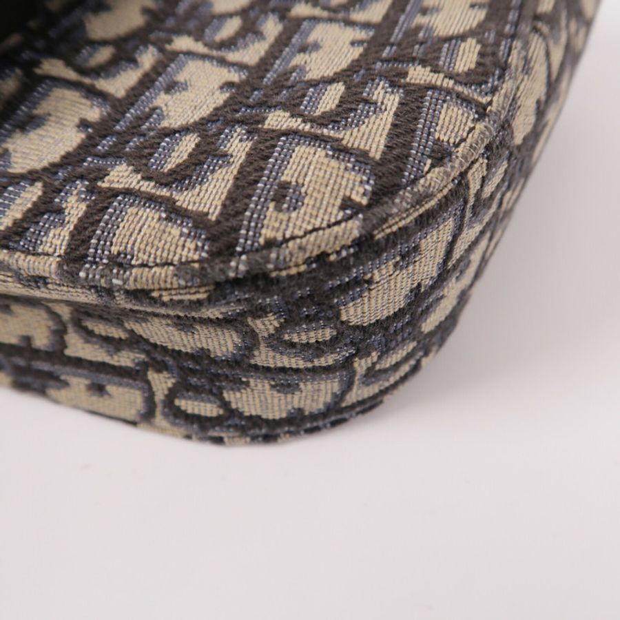 Dior 帆布/牛皮皮革Mini Saddle Messenger Bag with Flap肩背袋-10