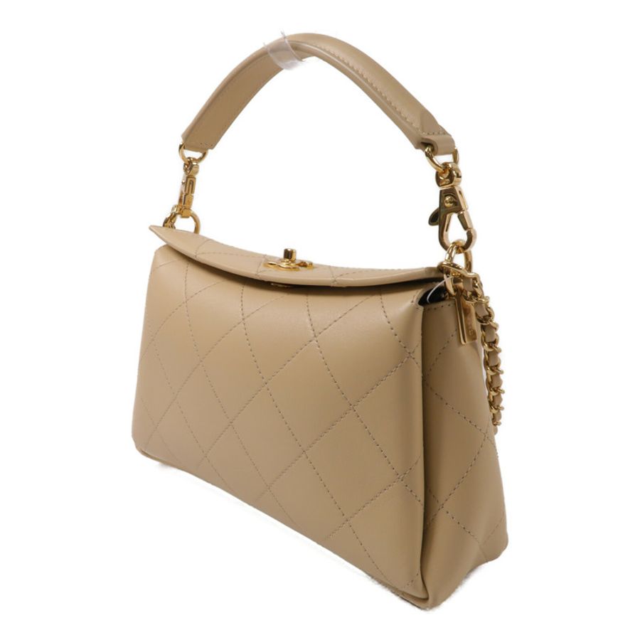 CHANEL 牛皮皮革Chain Shoulder鏈帶手挽肩背兩用袋-2