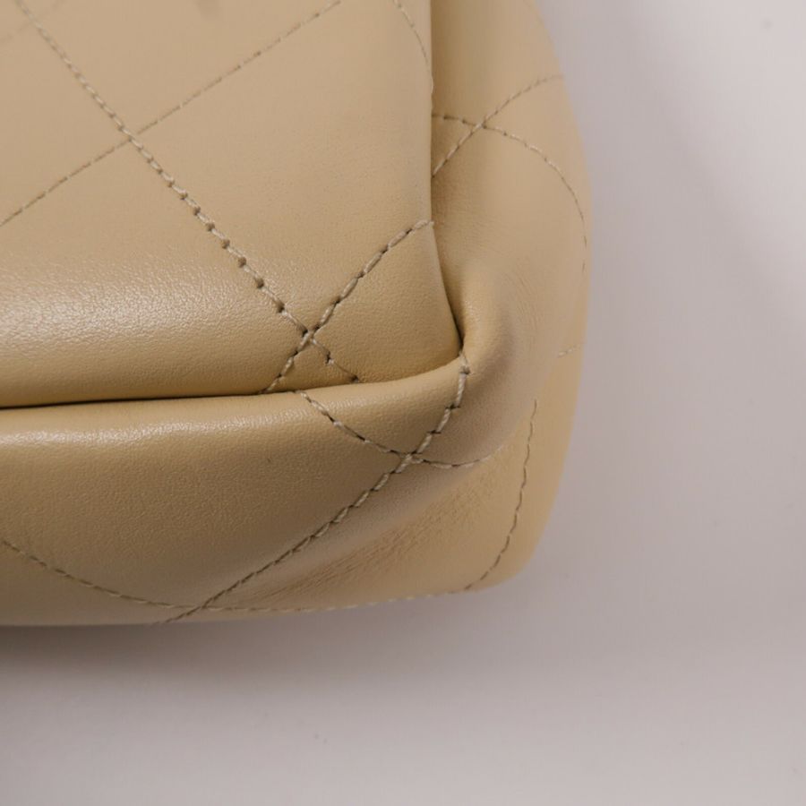CHANEL 牛皮皮革Chain Shoulder鏈帶手挽肩背兩用袋-10