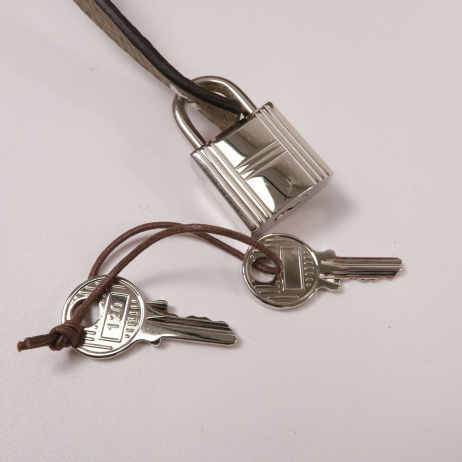 HERMES Clemence皮革Picotin PM手挽袋Beige Marfa-7