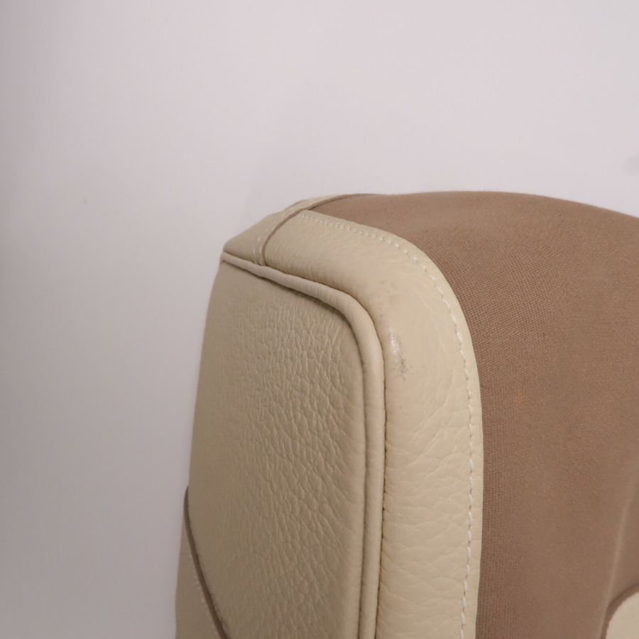 HERMES Toile H帆布Garden Party PM手挽袋Etoupe/Nata-10