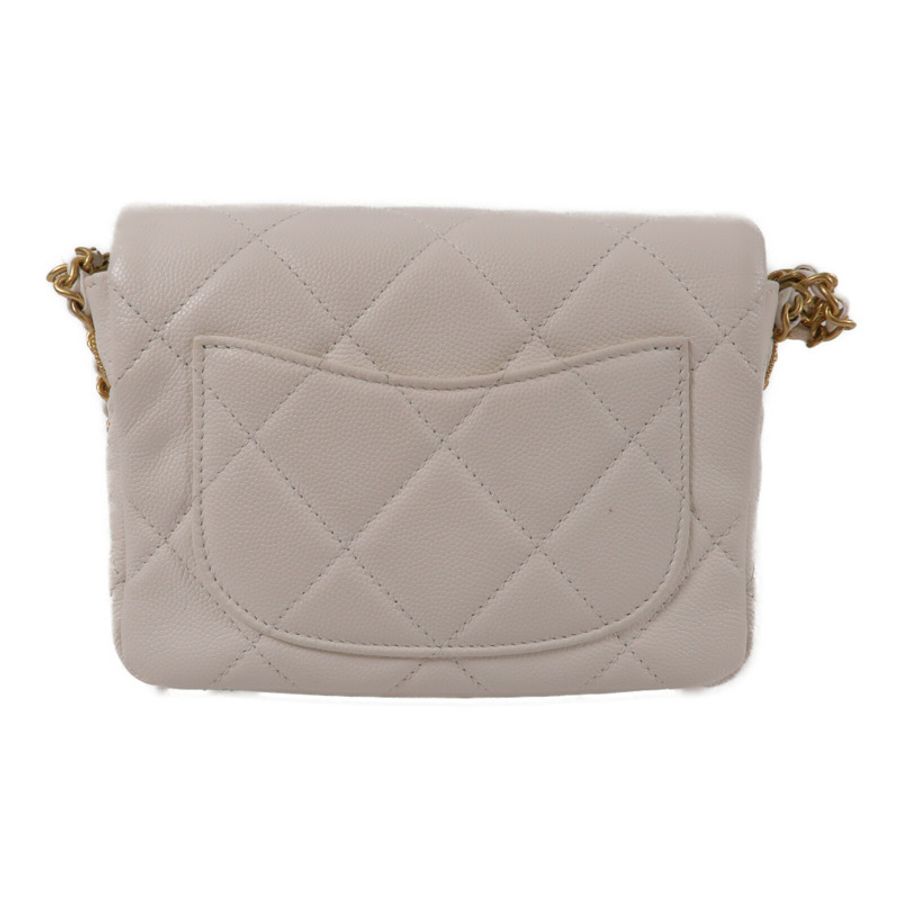 CHANEL 牛皮皮革Chain Shoulder鏈帶肩背袋-1