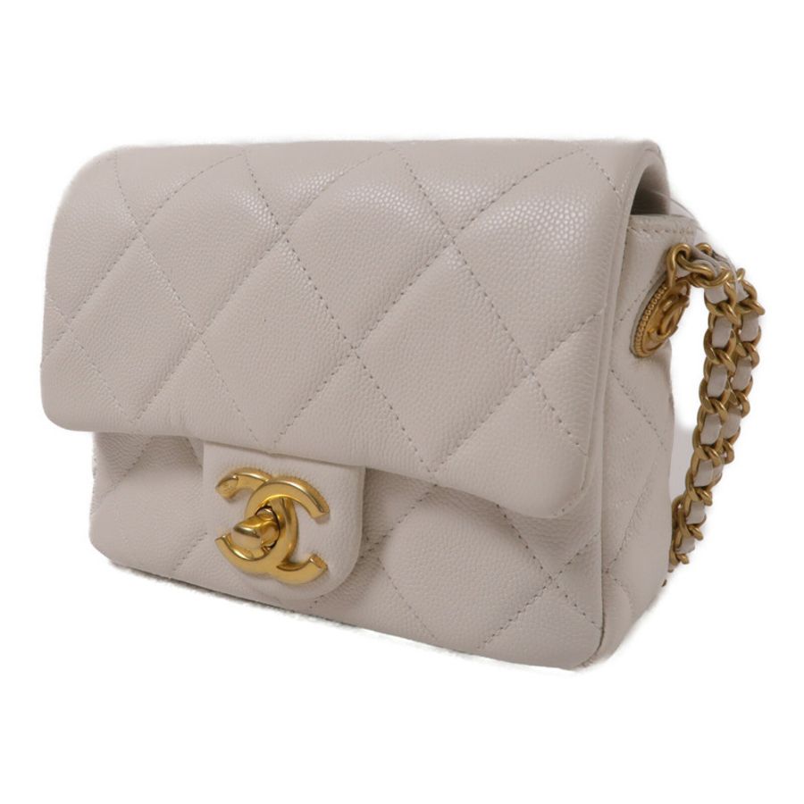 CHANEL 牛皮皮革Chain Shoulder鏈帶肩背袋-2